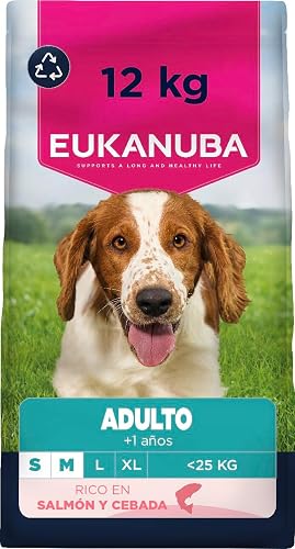 EUKANUBA Alimento Seco Perros Adultos Razas Peq./Med., Salmón, 12kg