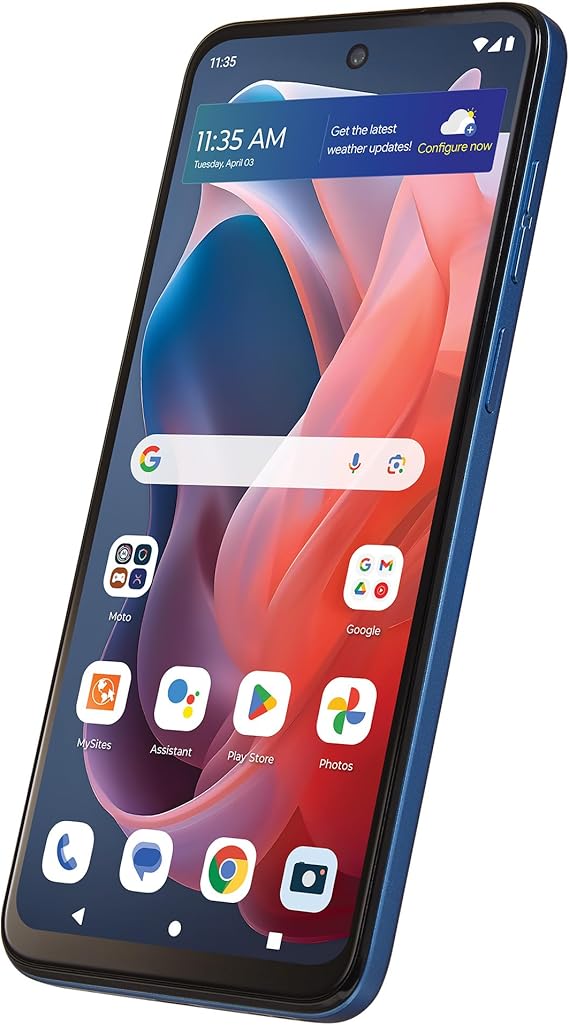 Tracfone Moto g Play 2024 Prepaid Phone with a 1-Yr Plan Included | Prepaid Smartphone with Full YR Plan Included bundled with 1500 Min/Text/Data for365 days of service - Locked to Tracfone