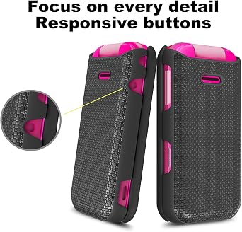 Ailiber for HMD Barbie Flip TA-1681 Case Slim Cover, Screen Protector-Black