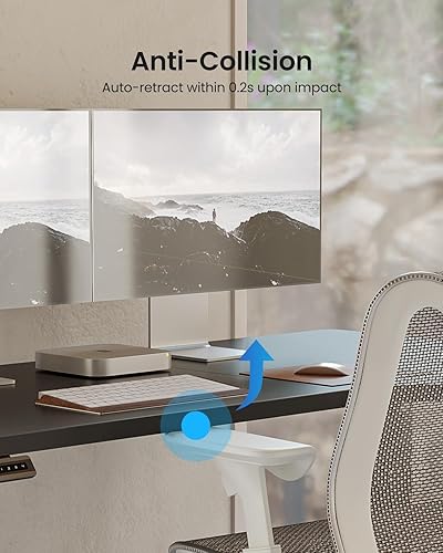 Miniatura 51 de FEZIBO - Escritorio eléctrico ajustable para trabajar sentado o de pie, 40 x 24 pulgadas, para oficina en casa, escritorio ergonómico para Negro