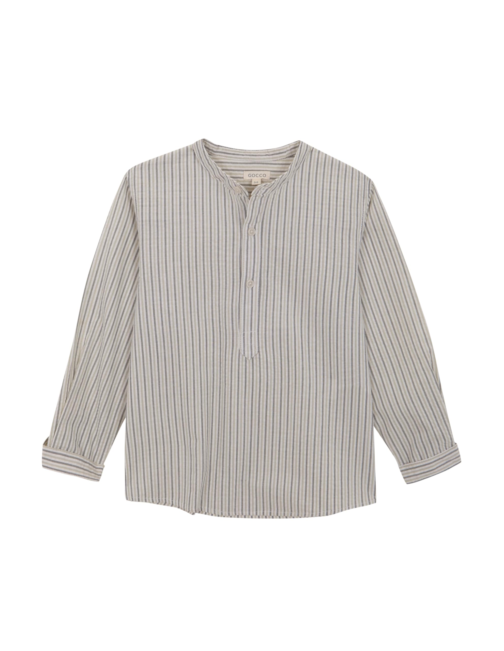 Gocco Camisa Cuello Mao Tapeta Corta Niños