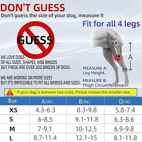 Miniatura 4 de Rodillera para perro ACL, envoltura de apoyo para piernas caninas, color negro (S)