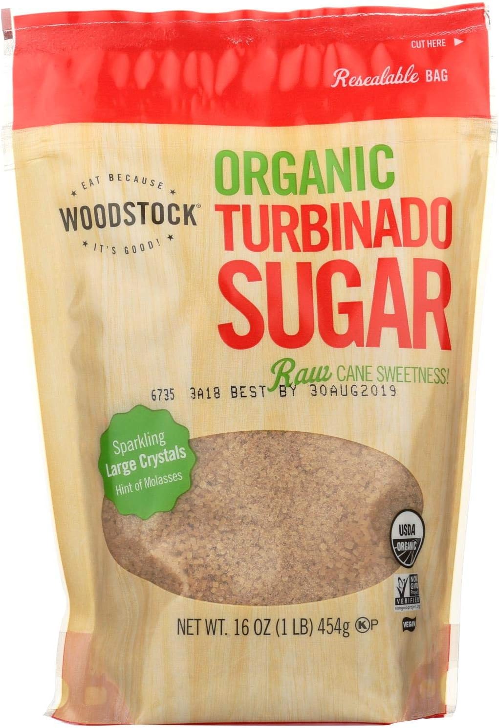 Organic Turbinado Sugar 16 Ounces (Case of 12) 12