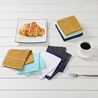 Vista 5 de Glynniss Trapos de cocina altamente absorbentes, 100 % algodón, para lavar platos (color cielo aguamarina)