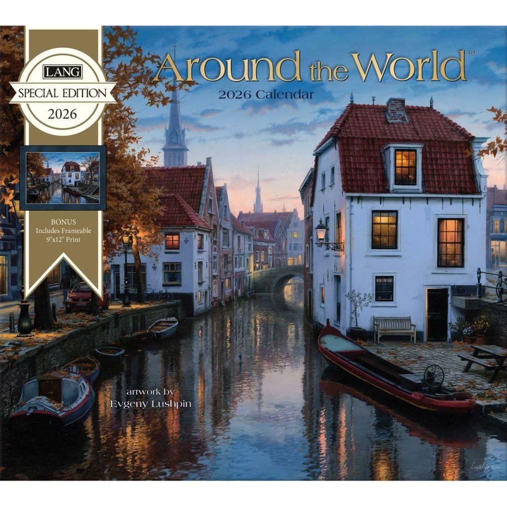 Lang, Around the World Special Edition 2026 Wall Calendar, 12.5'' X 14'', 12-Month Calendar with Stapled Binding