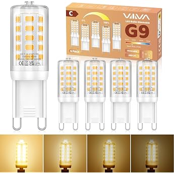 G9 LED Bulb Warm White Dimmable 2700 K 3 W LED Bulb Replacement 45 W Halogen