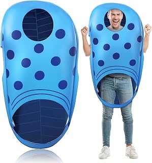 Justforjoyful Blue Halloween Garden Beach Shoe Costume 47 x 29 inch Funny Halloween Costume Garden Shoe Cosplay Clog Outfits
