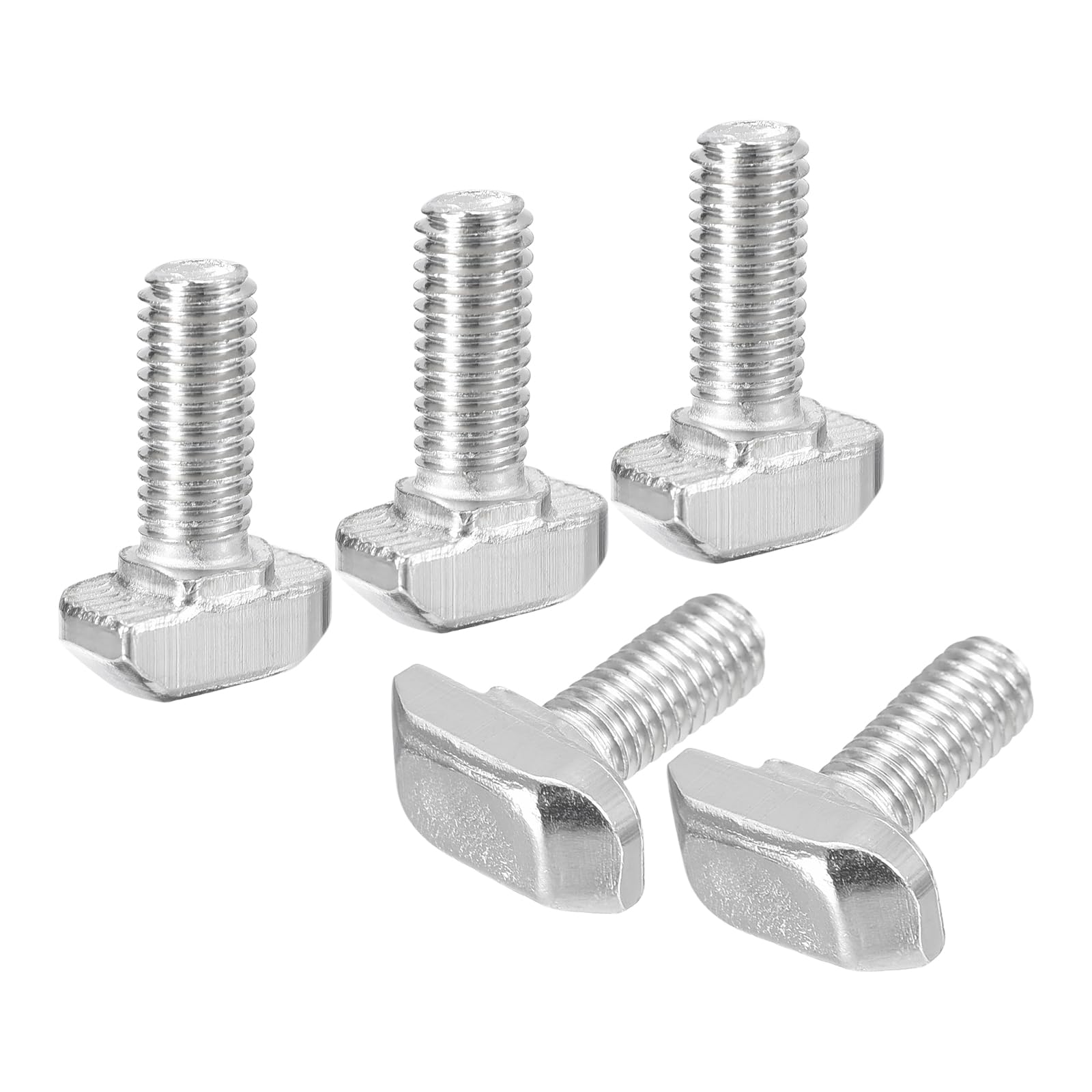 QUARKZMAN 20Pcs Boulons À Fente En T, M6 x 16mm Boulon À Tête Marteau Vis À T Pour Profilé D'Extrusion En Aluminium À Fente En T Série 3030, Acier Inoxydable 304, Argent
