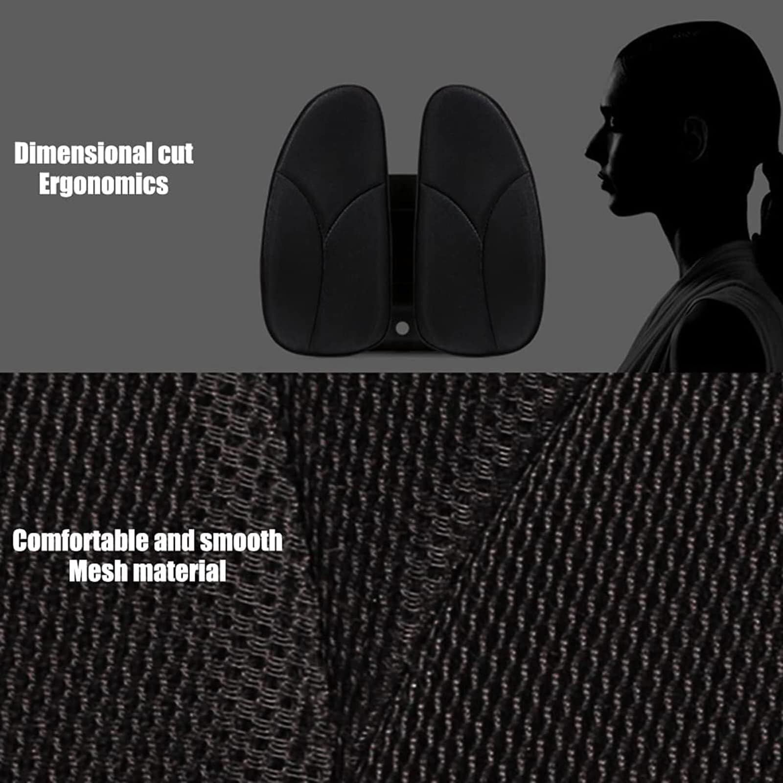 Almohada Lumbar Cojín Ergonómico para Sentarse Respaldo Ortopédico De Espuma Viscoelástica Lavable para Sillas De Oficina,Asientos De Coche,Escritorio (Color : A)