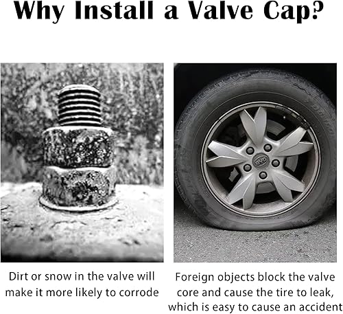 Miniatura 6 de 8 piezas de tapas de vástago de válvula de neumático para coche, tapas universales noctilucentes impermeables para rueda de coche, adecuadas para