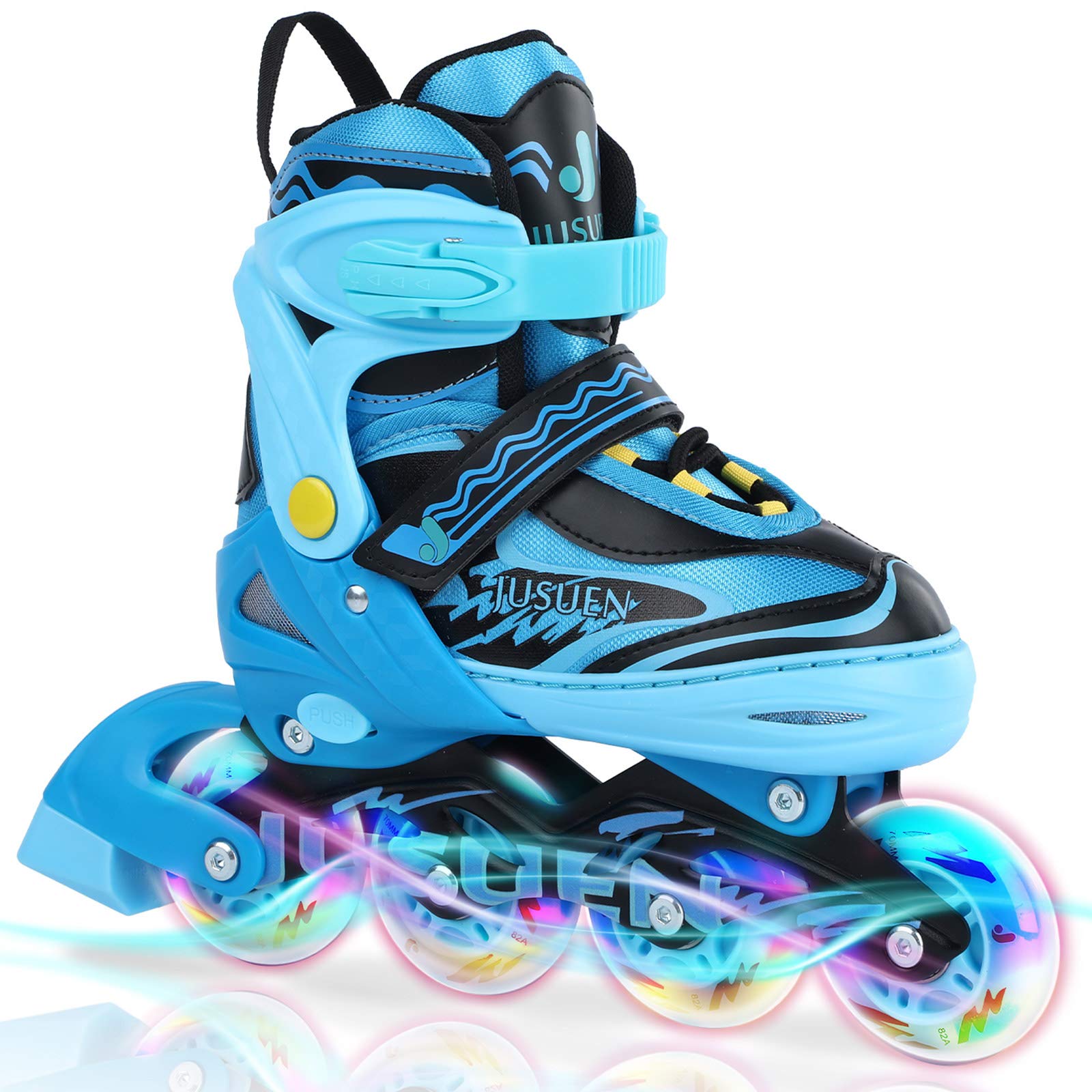 Buy JUSUEN Adjustable Inline Skates for Kids with Light up Wheels
