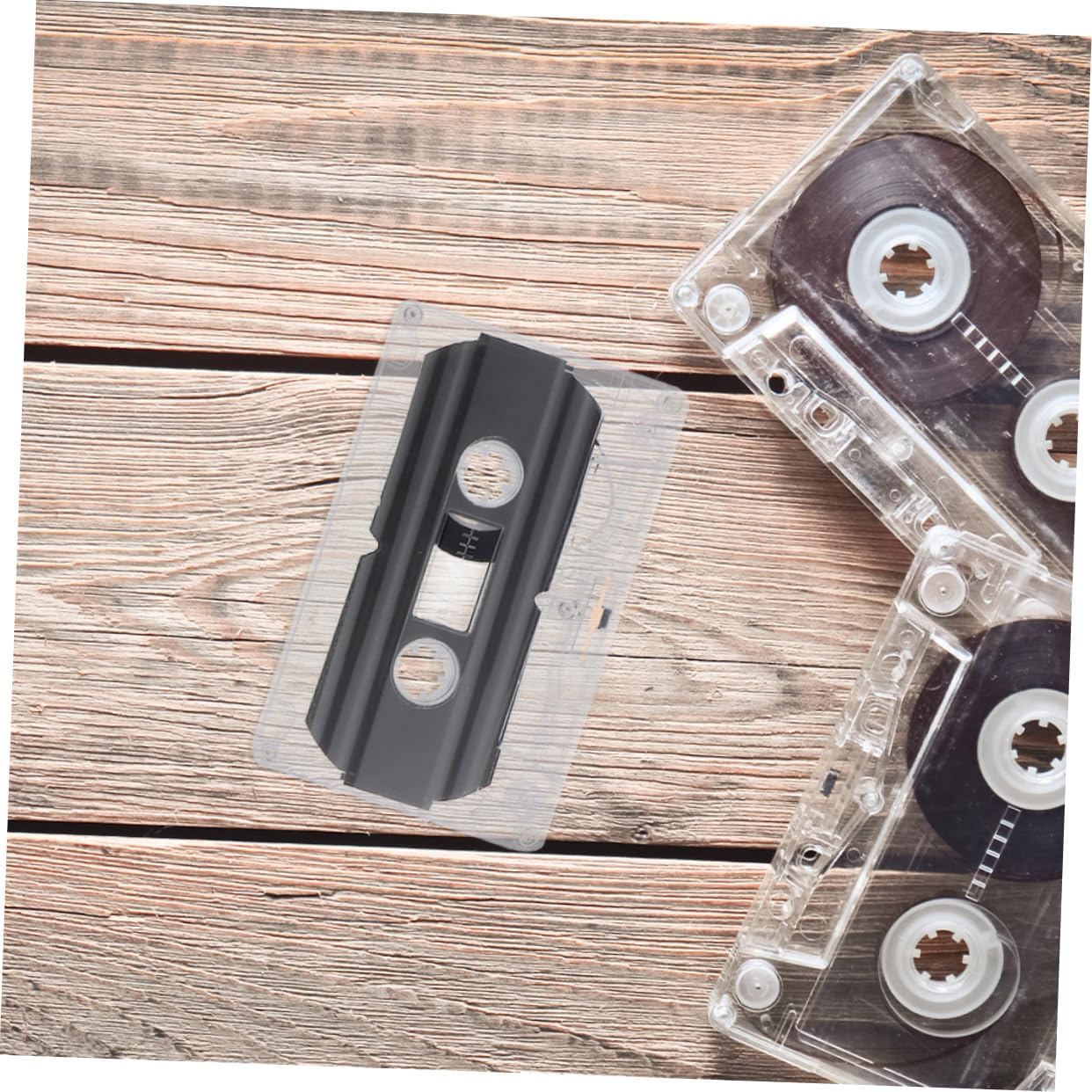 Gadpiparty 12pcs Blank Audio Cassette Tapes Transparent Case Recordable Tapes for Music Lectures and Projects Sound Retro Design