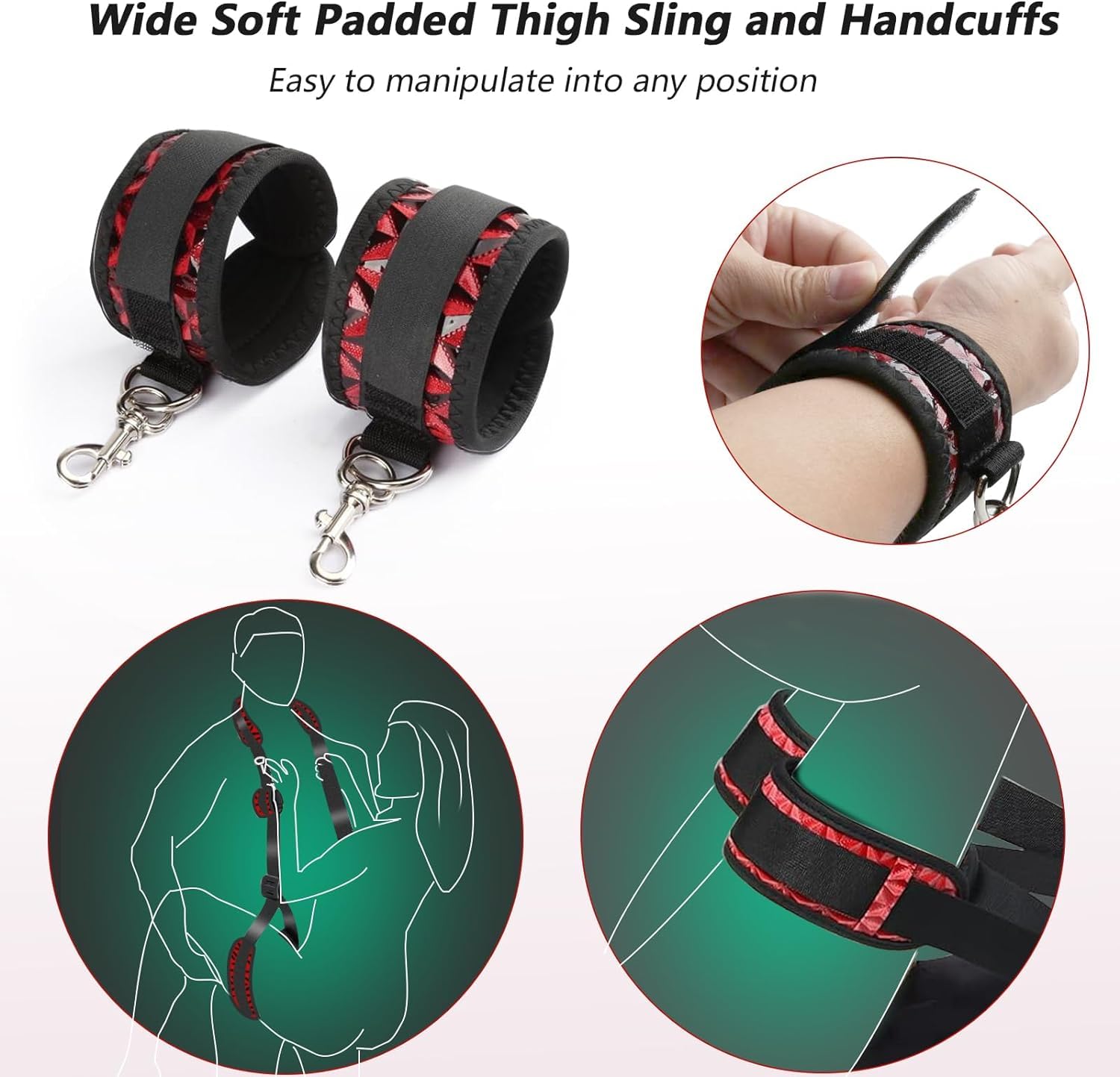 Sex Toys - Cuscino con cintura per bondage in pelle, per coppie, supporto per posizione profonda, sesso imbracatura regolabile, per donne e uomini