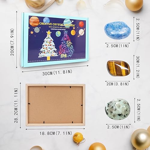 Miniatura 3 de DIY Crystal and Scratch Paper Art Set for Kids Gift, Calenders Gifts for Children, Gemstons DIY Frame Arts and Crafts for kids age 3-12 Gift