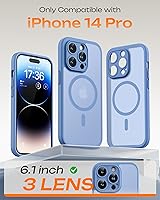 Vista 100 de TOCOL Funda magnética 3 en 1 para iPhone 15 Pro, mejorada [protección completa de cámara] con 2 protectores de pantalla, compatible con MagSafe, Gris