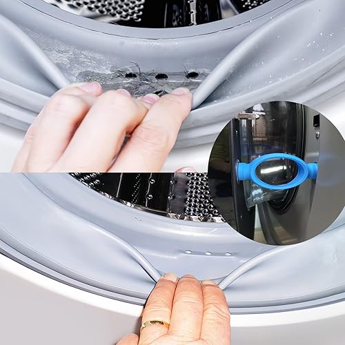 Miniatura 5 de Soporte para puerta de lavadora, previene la humedad y el moho. Ayuda a que tu lavadora se seque correctamente para evitar olores (gris oscuro)