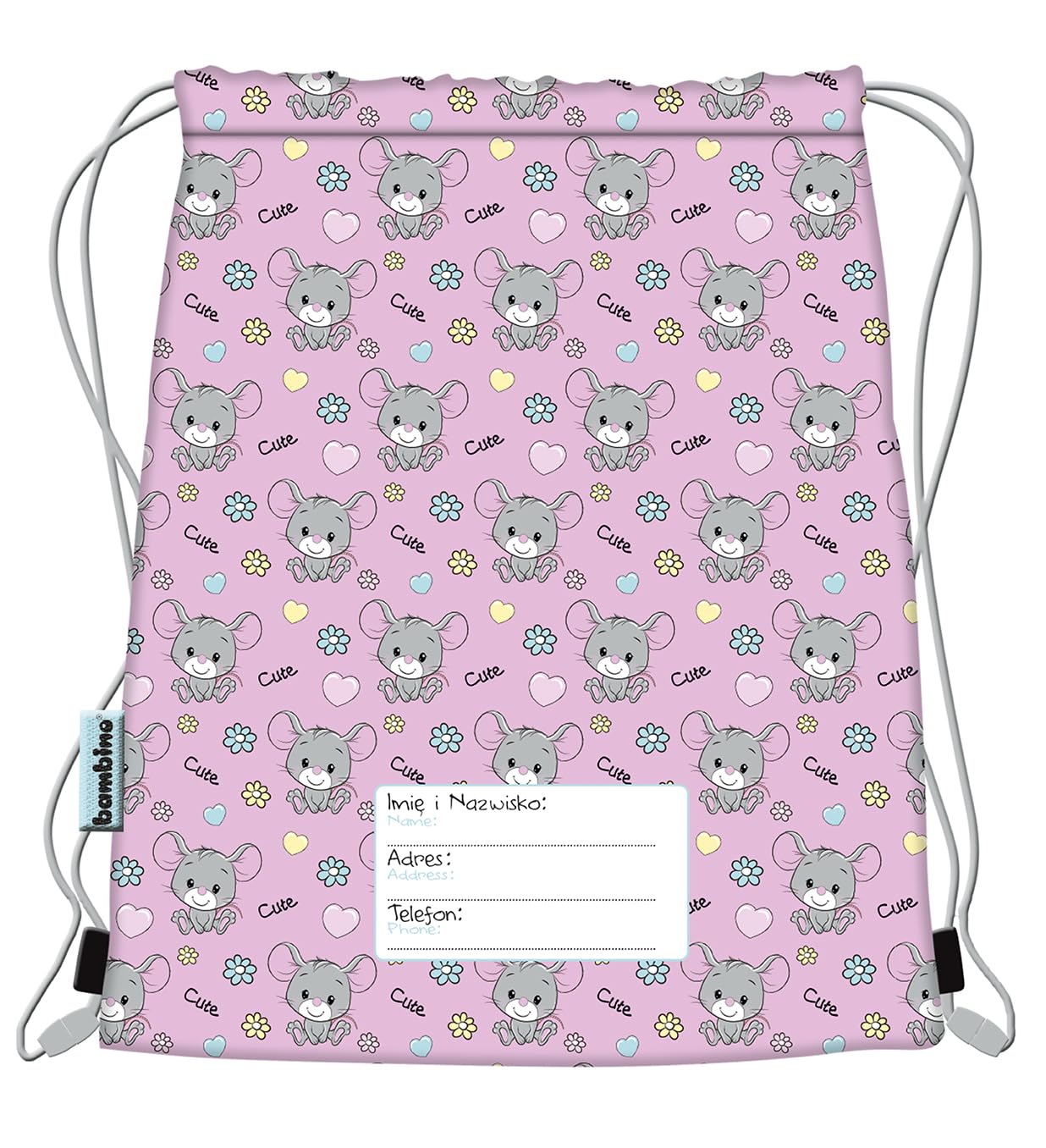 Goldkids - Mochila Escolar para niños y niñas - Mochila Escolar para niños con Estuche - Bolsa para Zapatos y Cuaderno de tareas - Motivo de ratón - 1-3 Clase