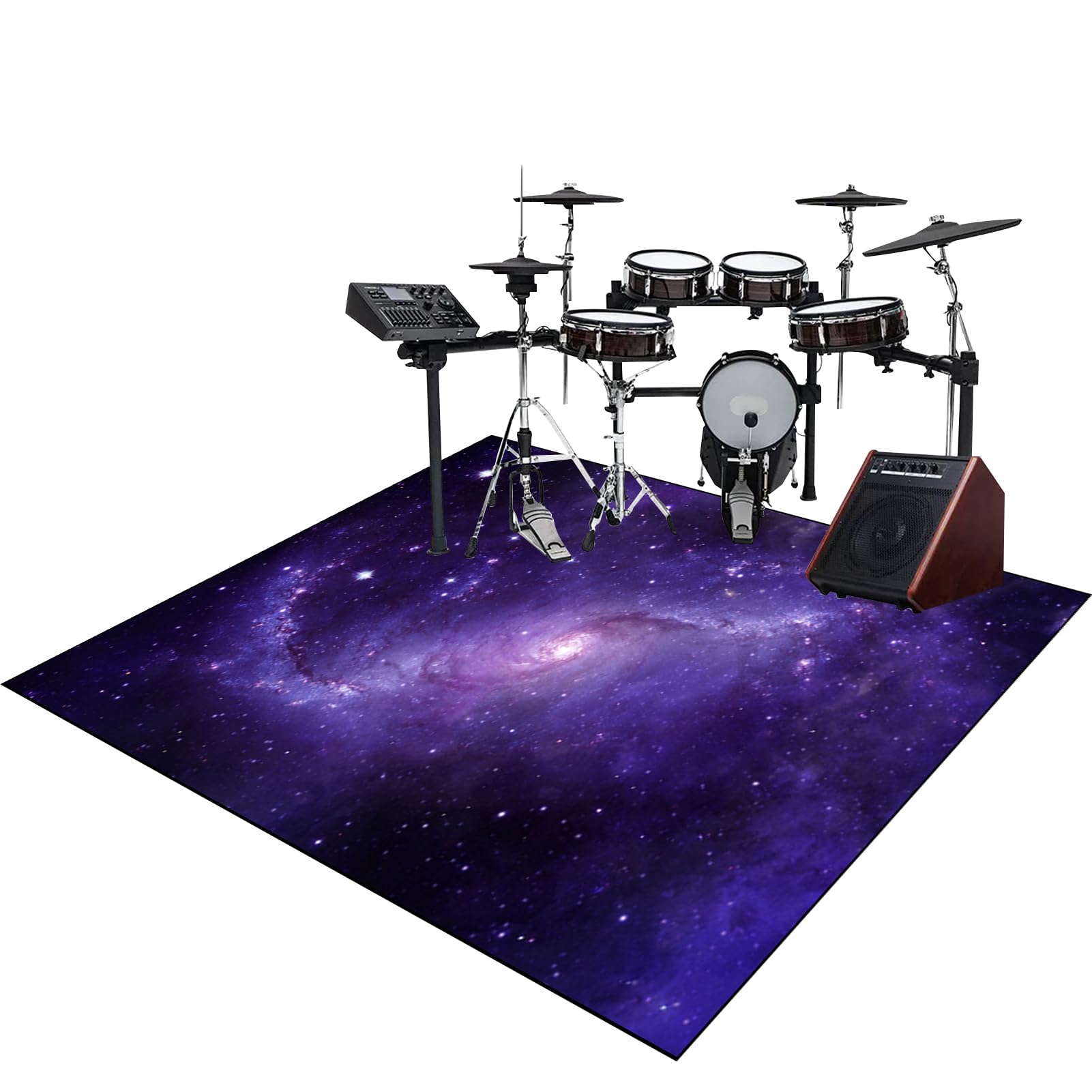 Dywaniki z baterią akustyczną Dywan bębnowy do zestawów perkusyjnych elektronicznych bębnów i innych instrumentów muzycznych antypoślizgowe maty bębnowe mata bębnowa mata na baterie 120 x 90