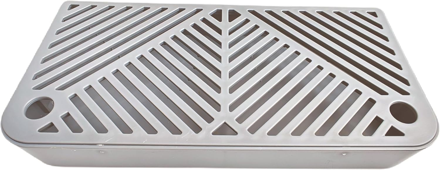 KUNWU Stainless Steel Cat Litter Box XXL Large Anti-Splash with Enclosure Lid, Scoop and Step, Easy Clean Kitty Toilet for Odor Control (Anti Flash White - Square, 24"x 16"x 12")