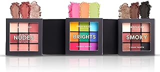 Profusion Cosmetics Ultimate Collection, 3 Pc Multi Finish 9 Shade Eyeshadow Palette Collection for All Skin Tones, Achieve Attractive Eye Look with Versatile Matte and Shimmer Eyeshadow Palettes