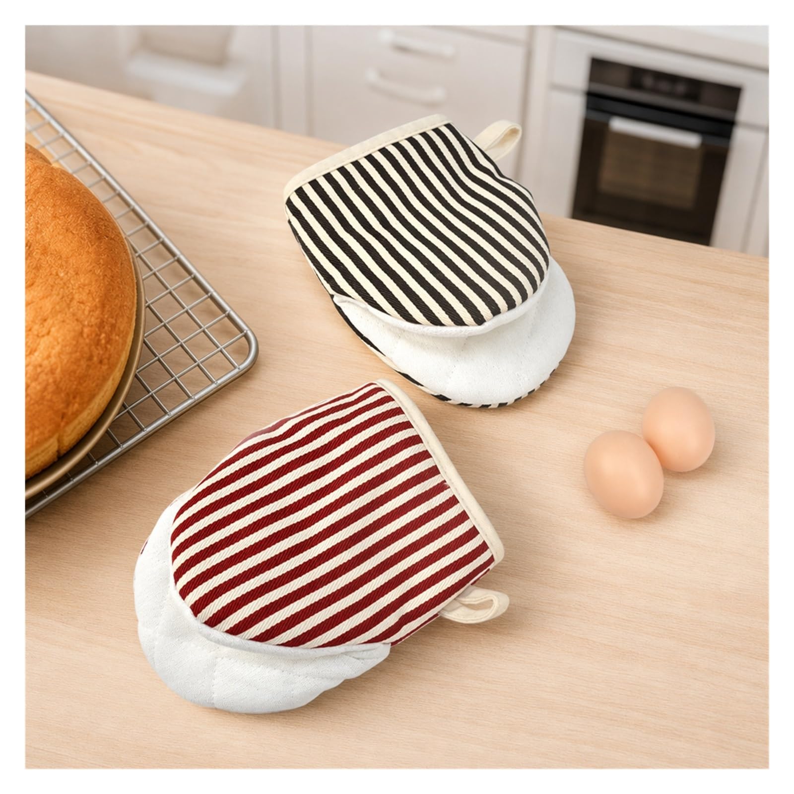 1 Paire De Gants Anti-brûlure pour Cuisine | Gants de poignée de main de four à micro-ondes résistants aux hautes températures de cuisine et de ménage(Green)