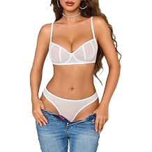 Avidlove Women Lingerie Set Sexy Underwear Sheer Mesh Bra and panties set