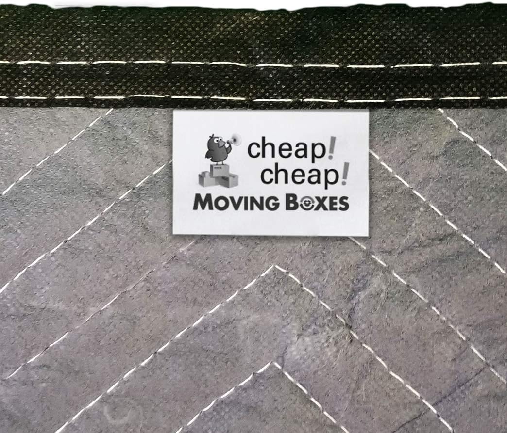 Cheap Cheap Moving Boxes - Deluxe Moving Blankets (12-Pack) - Size: 72 X 80 Inches, Black and Grey (MB)