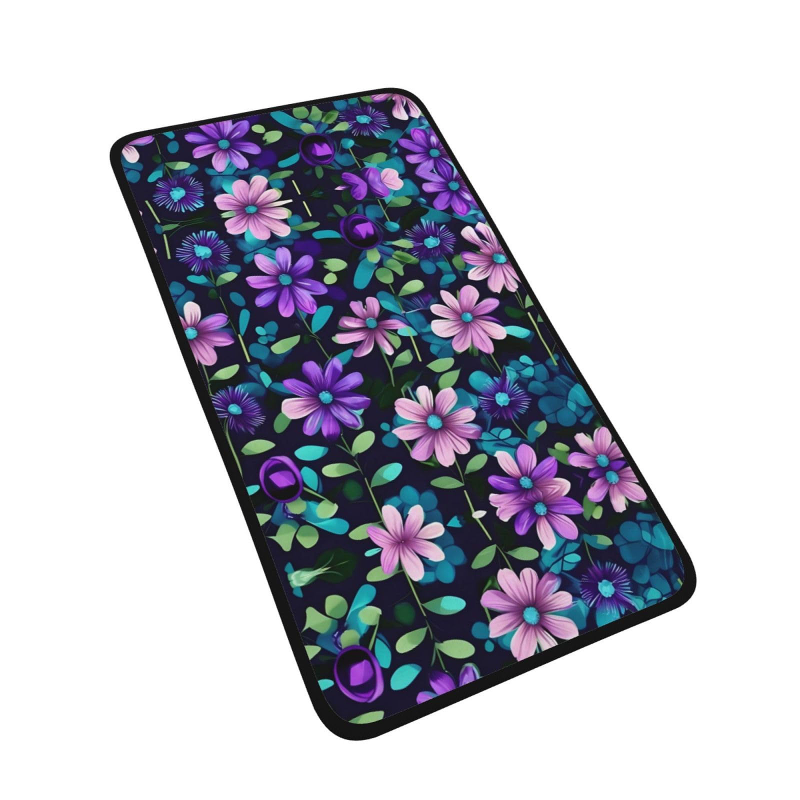 WBQLSL Purple Camellia Patterned Sports Towel (16x28 inches) - Lightweight Quick-Drying Absorbent Towel, Suitable for Swimming, Fitness, Yoga, etc.