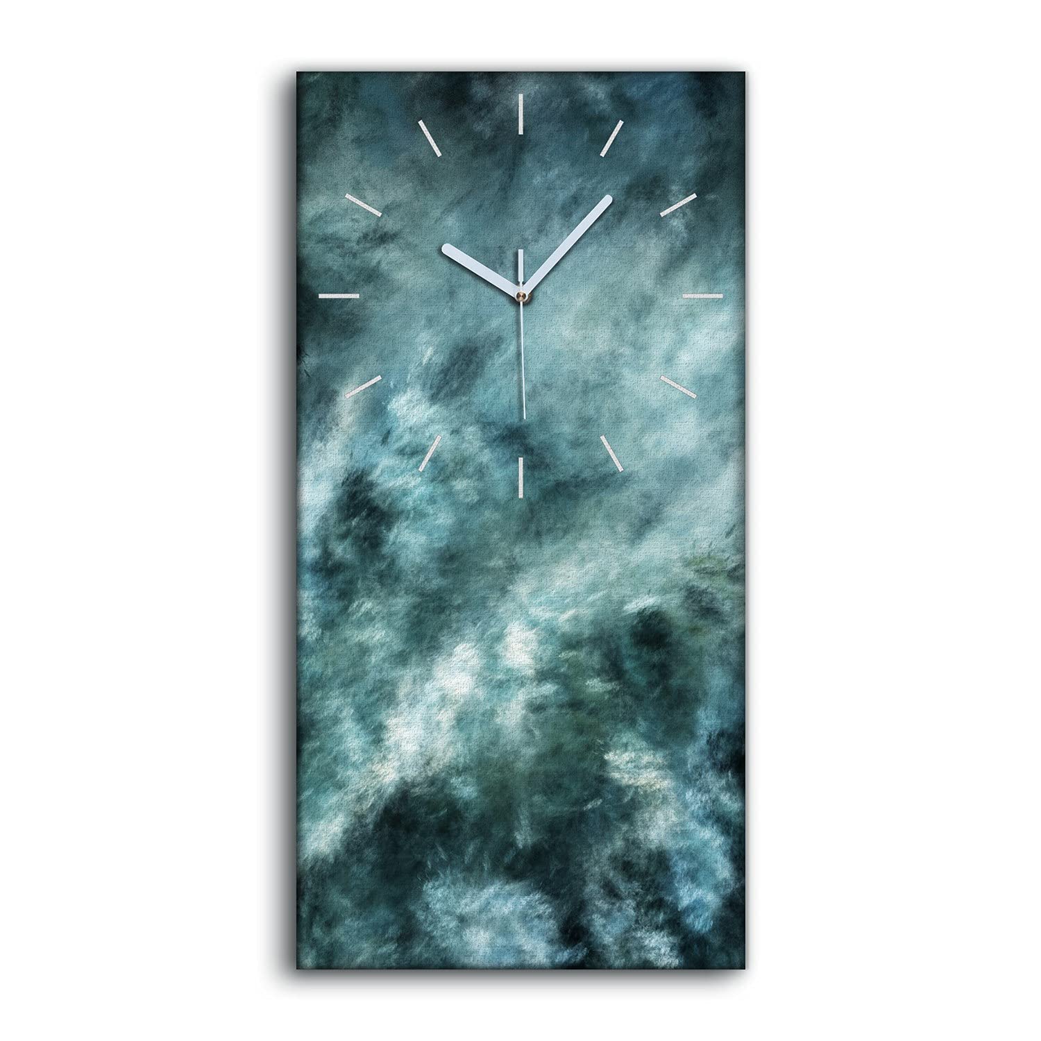 Horloge sur Toile Nuages Gris - Décoration Murale pour Salon et Chambre