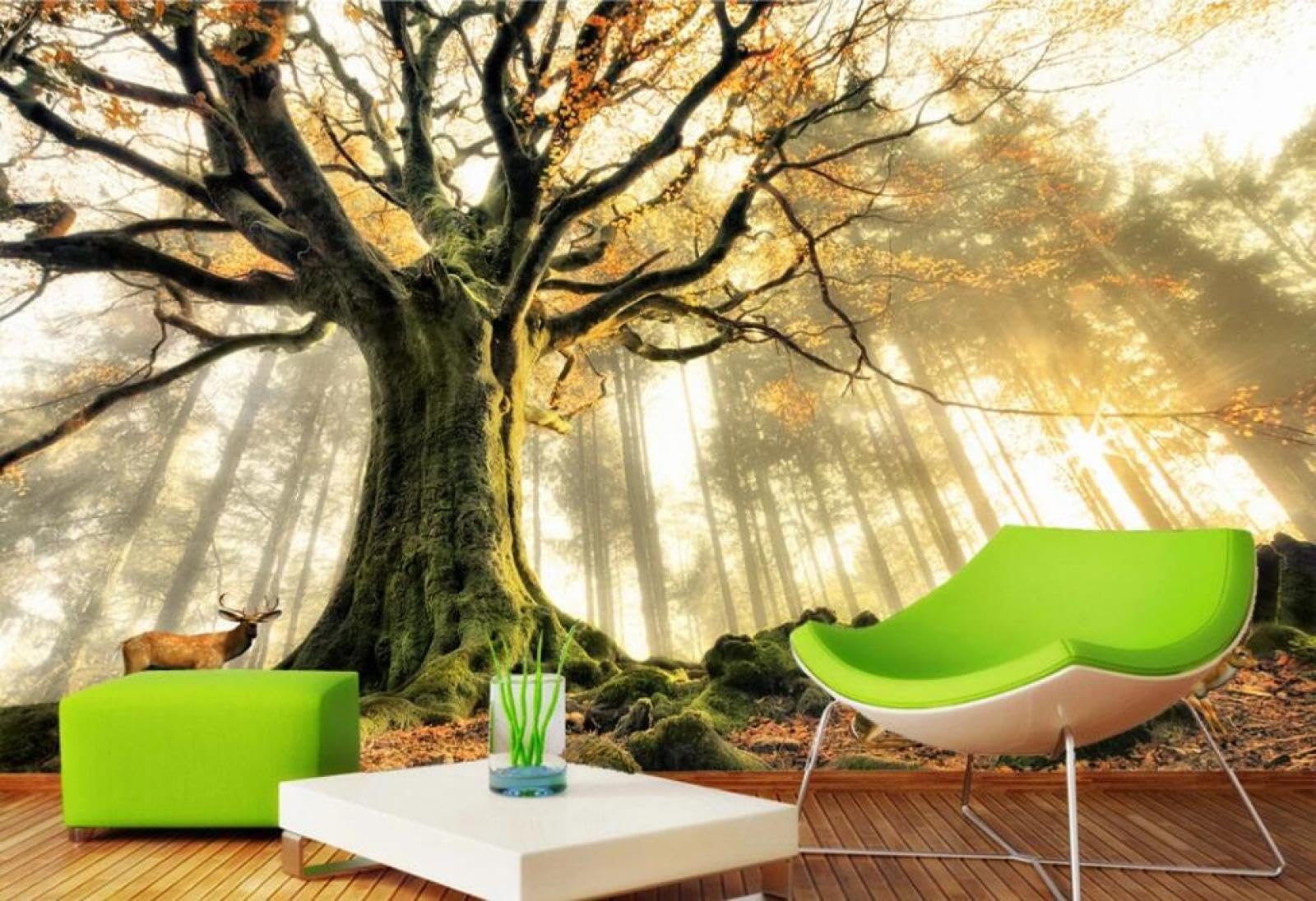 Papier peint panoramique arbres créez une ambiance nature dans la chambre