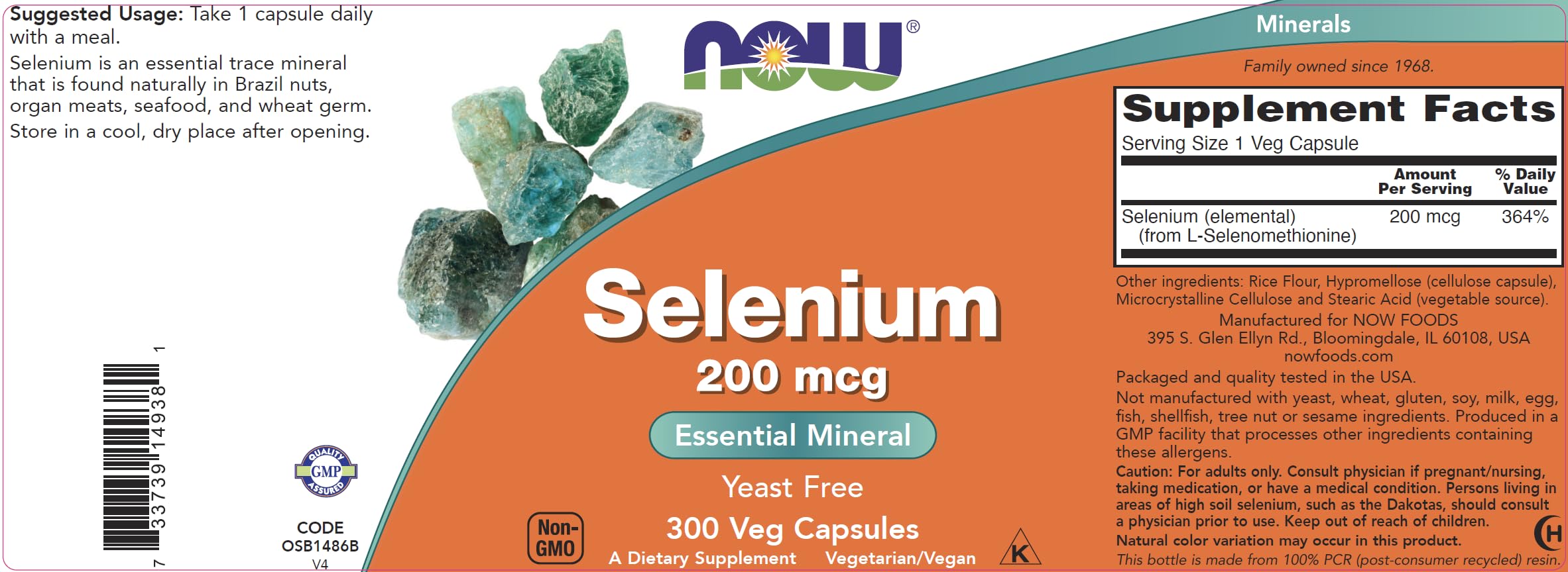 Now Foods Selenium 200mcg Capsules, 300 Count - L Selenomethionine Mineral Supplement for Women & Men - Veg Caps, Non-GMO, Vegan Friendly, Yeast-Free — Amazon image 9