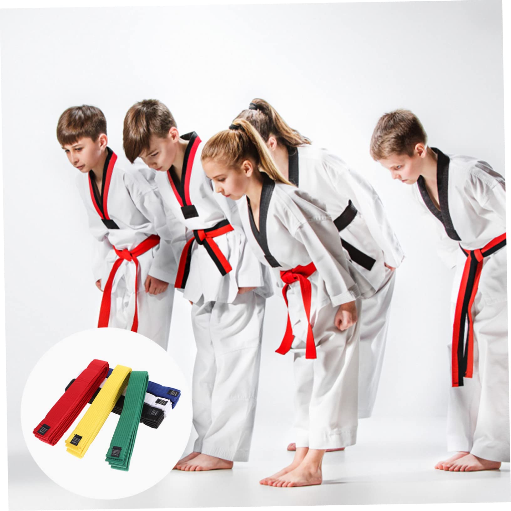 CLISPEED 6 Cinture da Taekwondo e Karate in Cotone, Resistenti e Leggere, Facili da Pulire, per Allenamento e Cambi Cintura