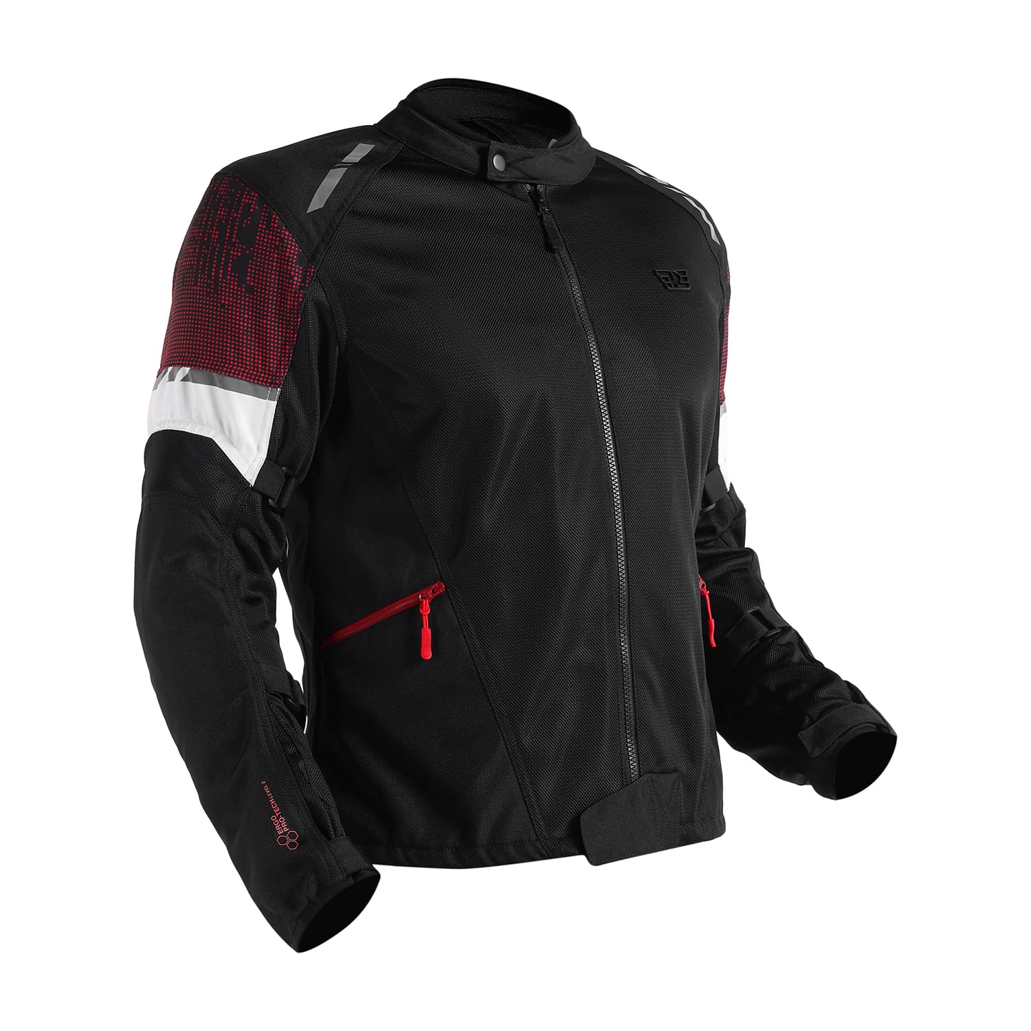 Royal Enfield Streetwind Eco 3 Riding Jacket | RE Ergo Pro Tech CE Level 2 Protectors at Shoulders & Elbows | Perforated 10mm HD EVA Foam at Back | 100% Recycled Polyester Mesh | GREY 3XL-image-4