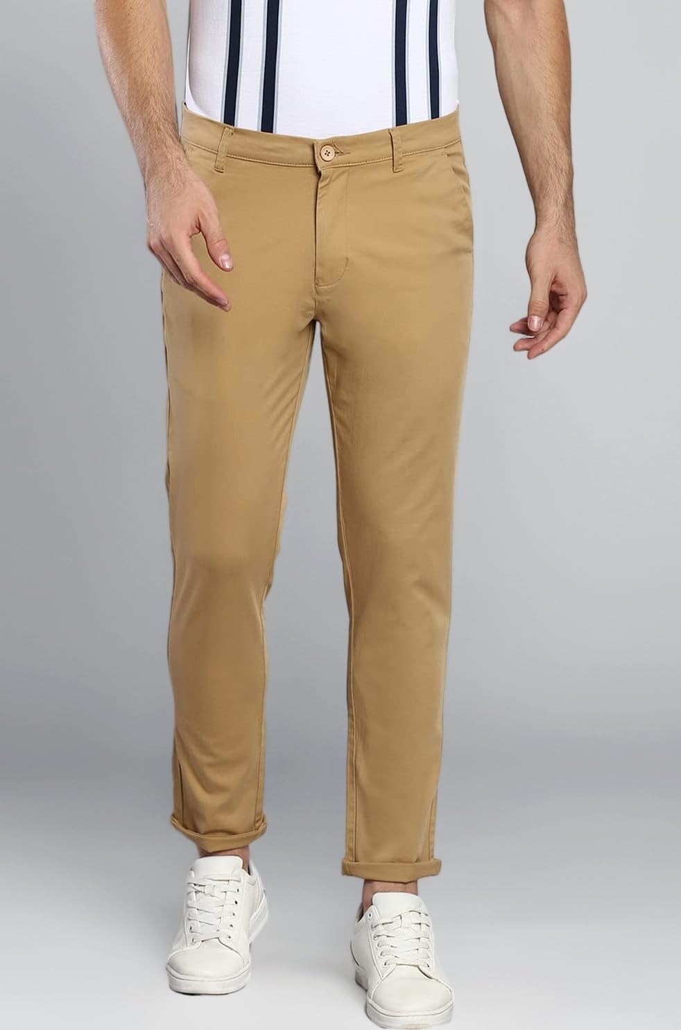 Dennis Lingo Men's Regular Fit Mid Rise Pants