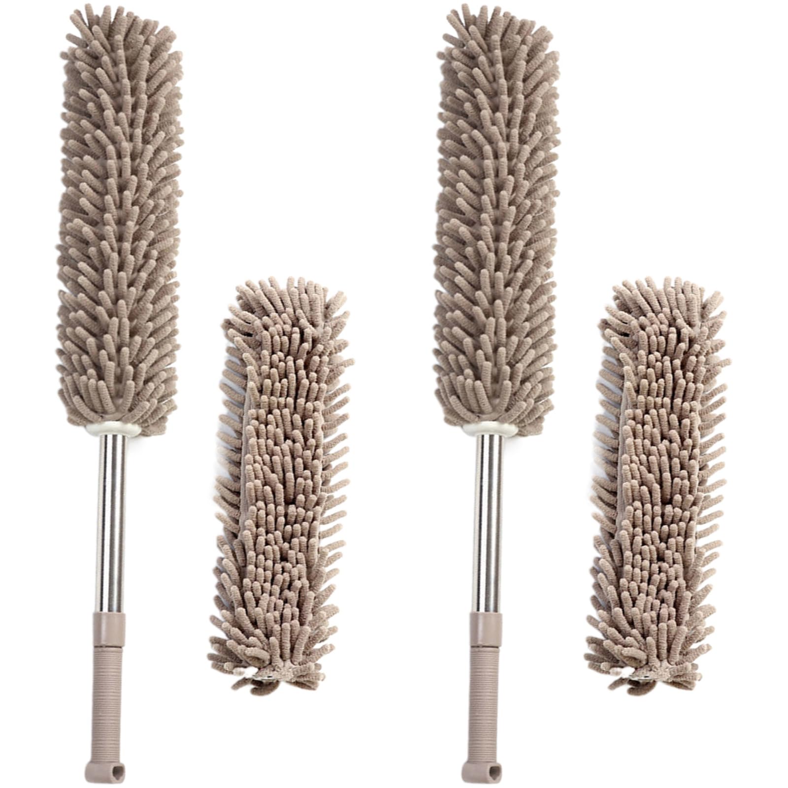 WEILWH Extendable Telescopics Dusters Soft Brush Head Microfiber Dusters for Household Cleans Telescopics Cleans Tool