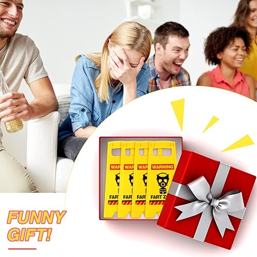 Miniatura 6 de Letrero de advertencia de humor para inodoro, 4 unidades, diseño de caca en progreso, divertido letrero de precaución, divertido regalo de Papá Noel