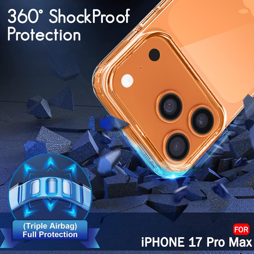 TheGiftKart Ultra-Hybrid Crystal Clear Back Case Cover for iPhone 17 Pro Max | Shockproof Design | Hard Back Cover Case for iPhone 17 Pro Max (PC & TPU, Transparent) 4