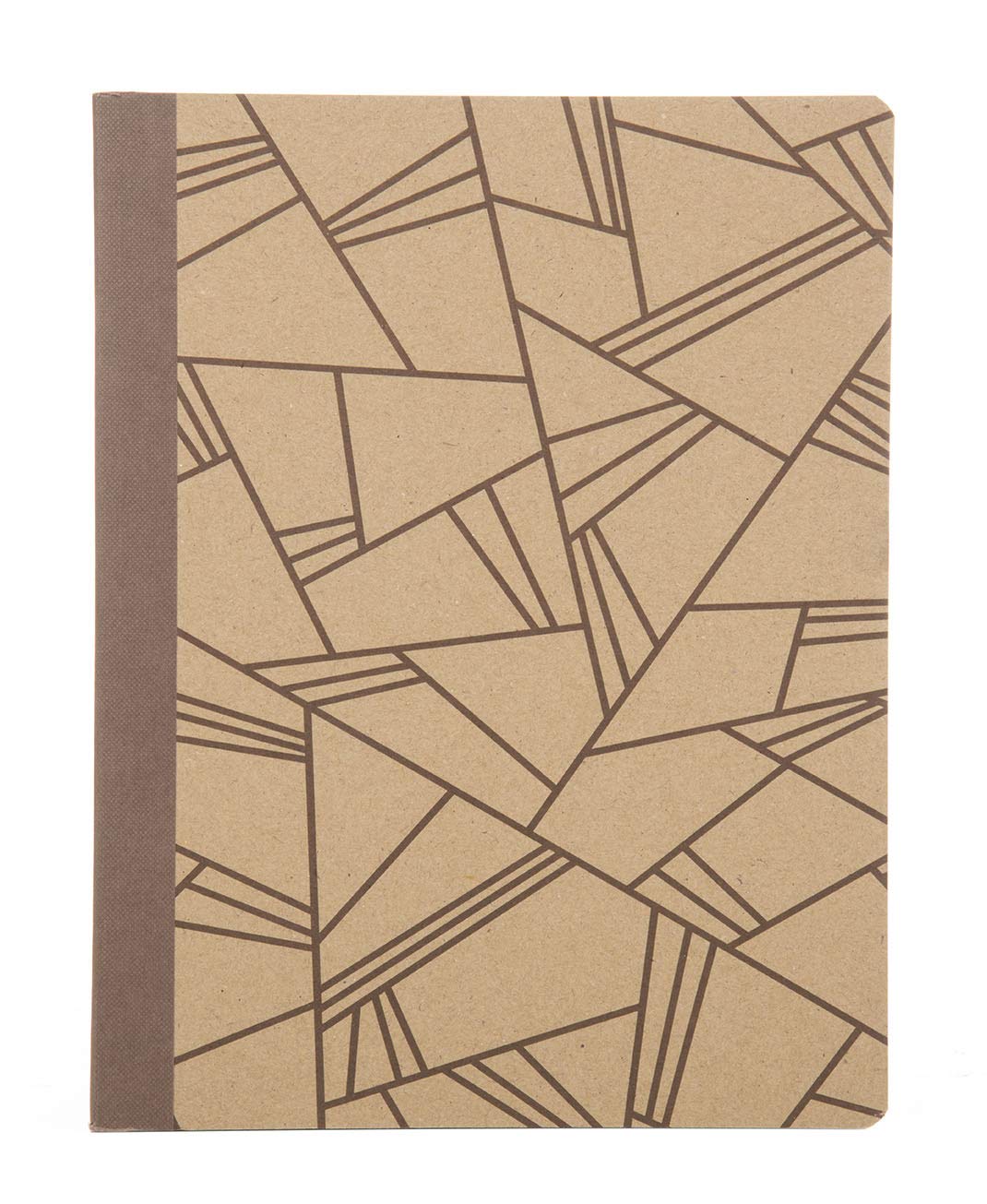 Mintra Office Kompozycja zrównoważone ekologiczne notatniki -100% zeszyty z recyklingu, 80 arkuszy, papier w linie Bagasse College, (wzór brązowej okładki, 19 cm x 24 cm) 3-pak