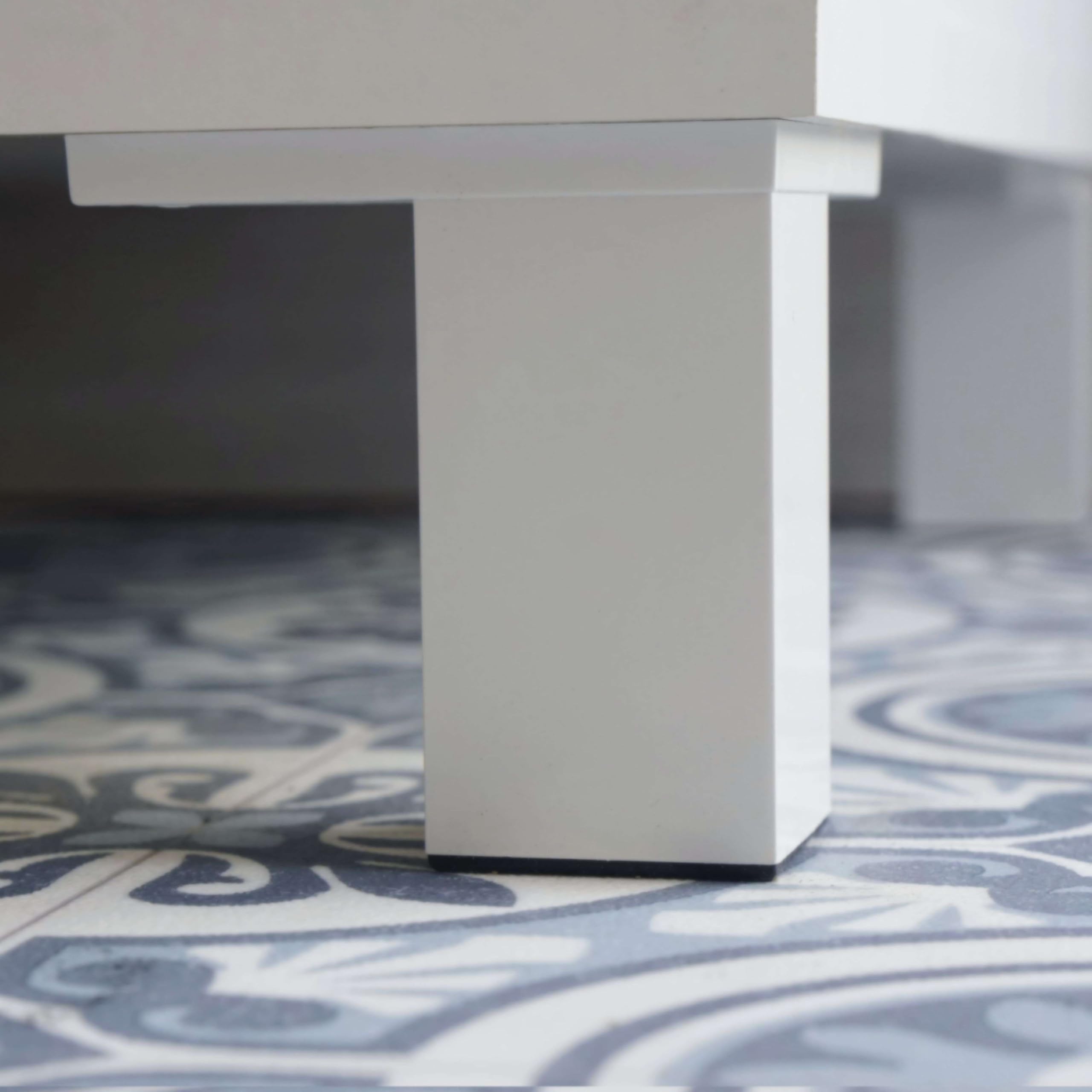 Muebles PITARCH - Mueble de baño Sella con Lavabo cerámico Lugares Estrechos de Espacio, 94x81x50 cm (Alto x Ancho x Profundo), Color Blanco y Roble Cambrian