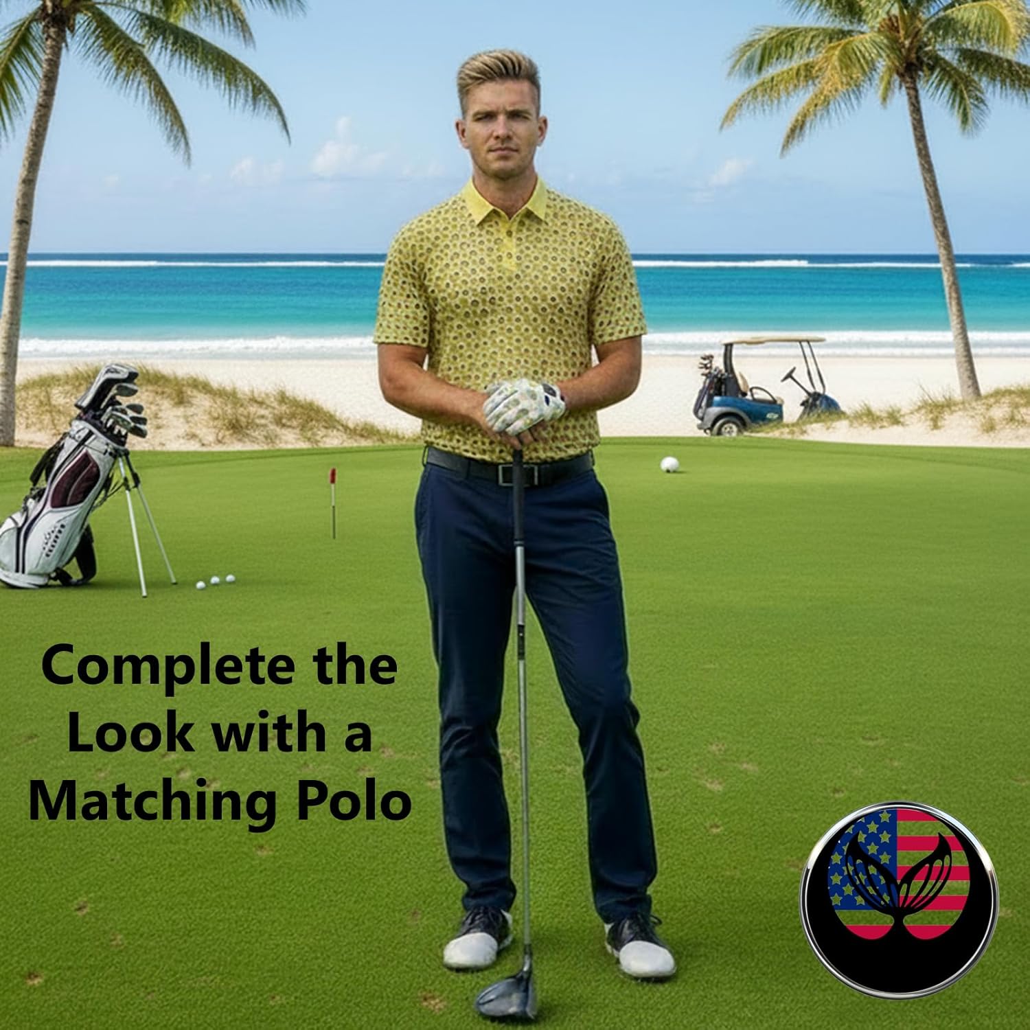 Pineapple Funny Golf Glove – Men's Premium Japanese Synthetic Leather with Cabretta Leather Palms Durable Weather Grip LH RH Sizes Perfect Golfer Gift - Image 5