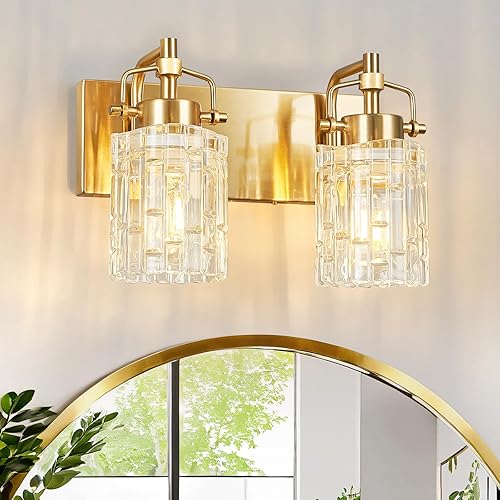 Miniatura 9 de Moderna lámpara de tocador de 4 luces con pantalla de cristal – Lámparas de baño cromadas sobre espejo Cromado,Negro Oro,Negro