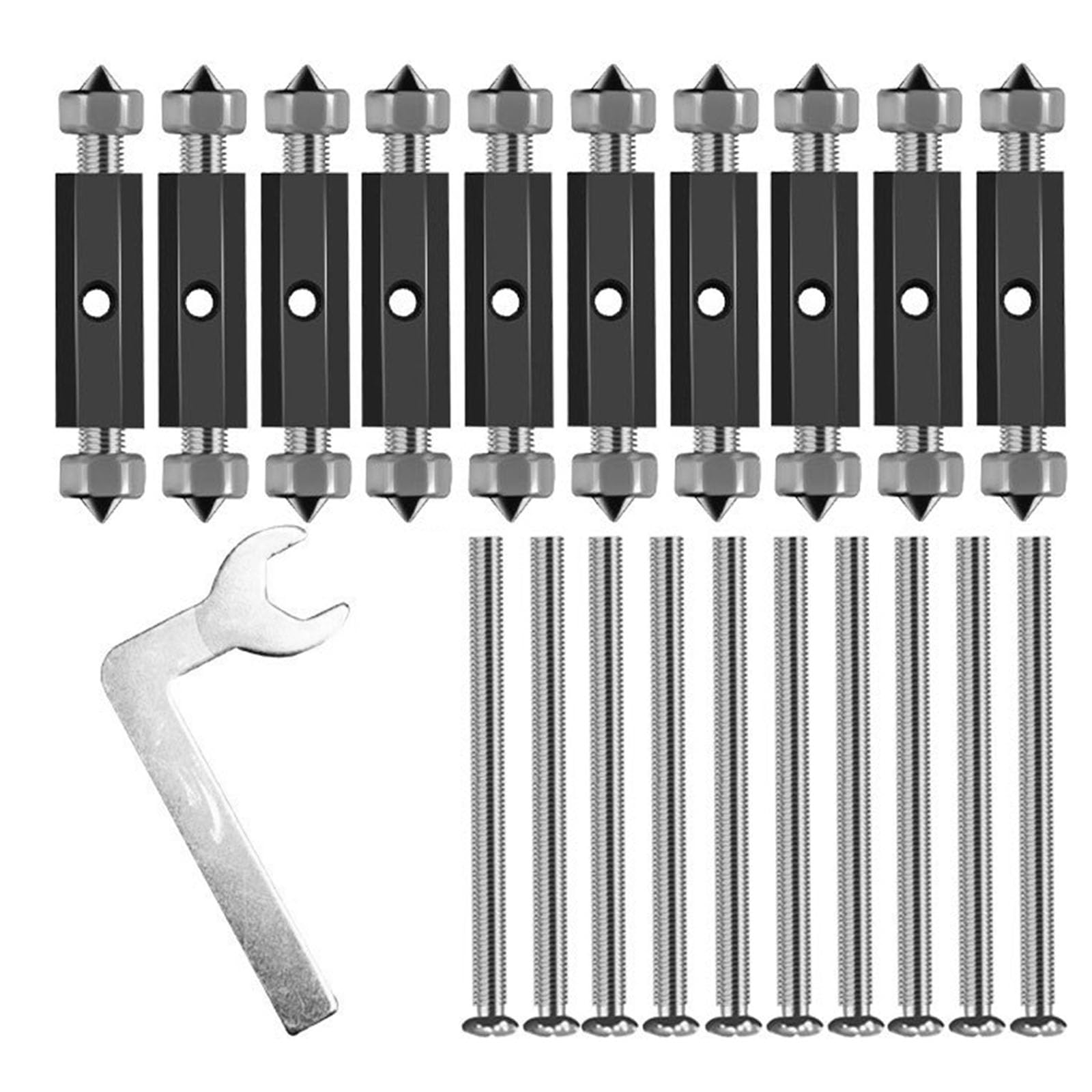 10Pcs Cassette Regolabile Viti Scatola Elettrica Viti Rod Interruttori Universali Presa Riparatore con Chiave Interruttori a Muro Presa Cassette Riparatore