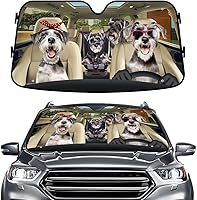 Vista 29 de GENANY Parasol Divertido para Parabrisas de Pareja de Perros Golden Retriever Lindos para Coche SUV Camión (55x30 Pulgadas), Parasol