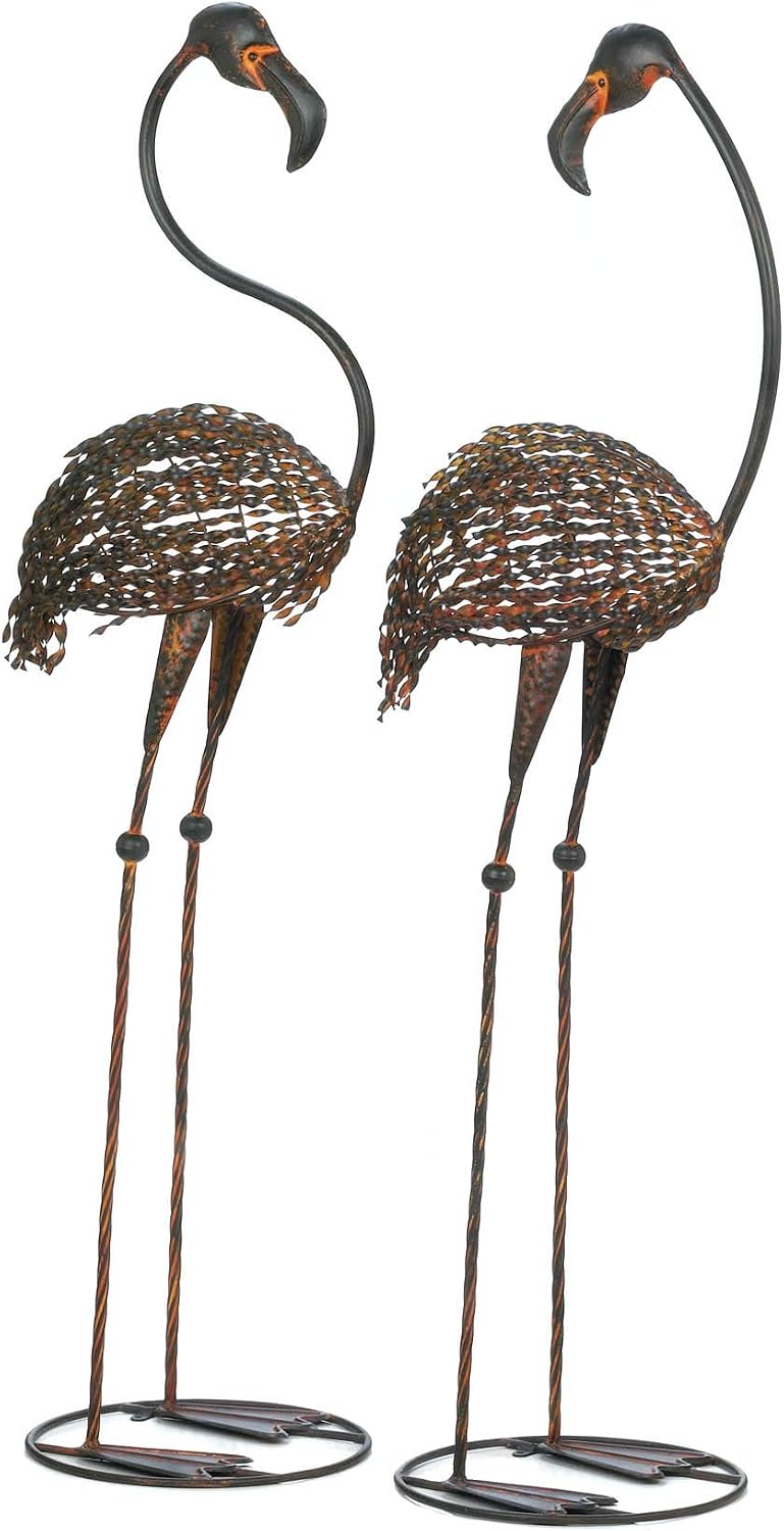 Verdugo Gift Wild Flamingo Garden Art Duo