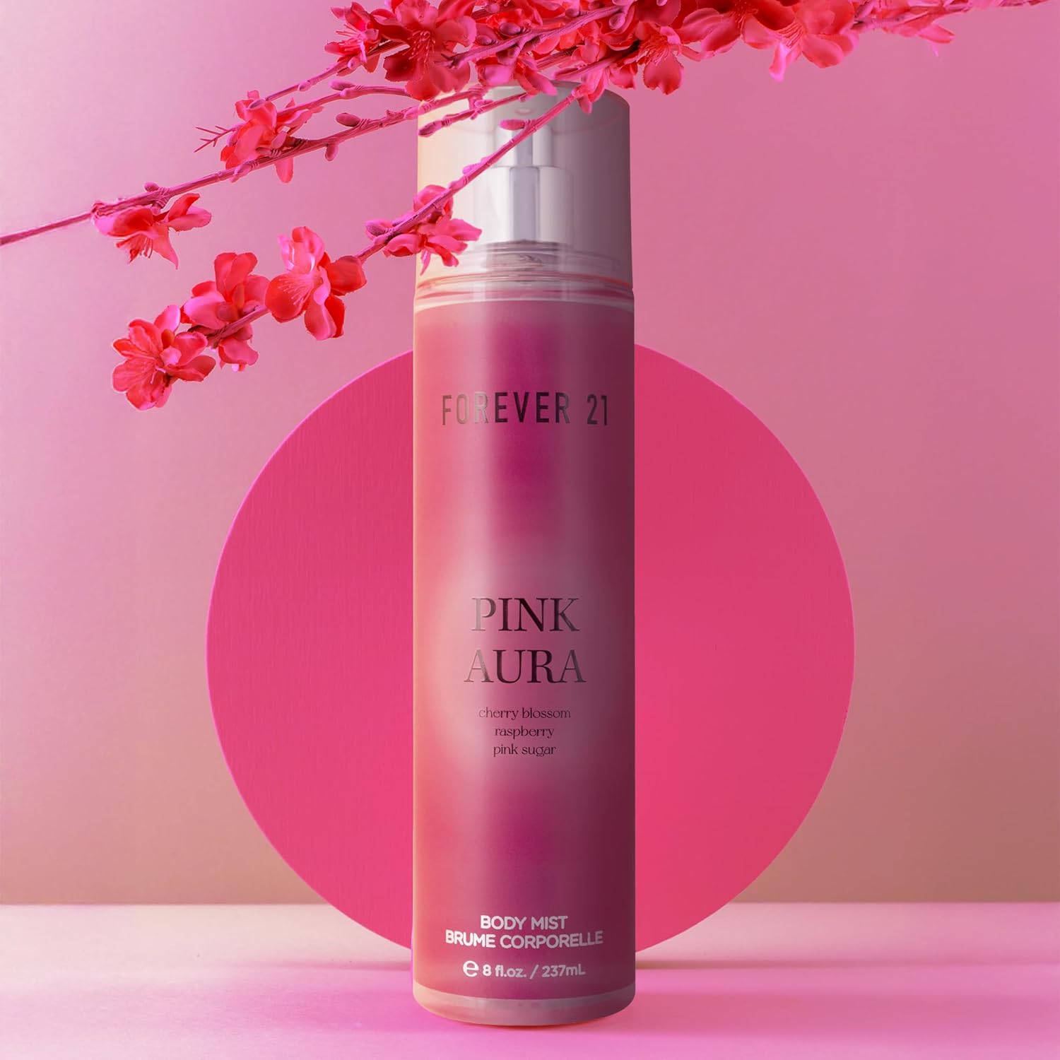 Forever 21 Pink Aura 3.4 Fl. Oz. EDP + Pink Aura 8 Fl. Oz. Body Mist Bundle