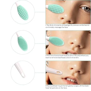 Silicone Lip Brush Double-sided Lip Brush Soft Tool