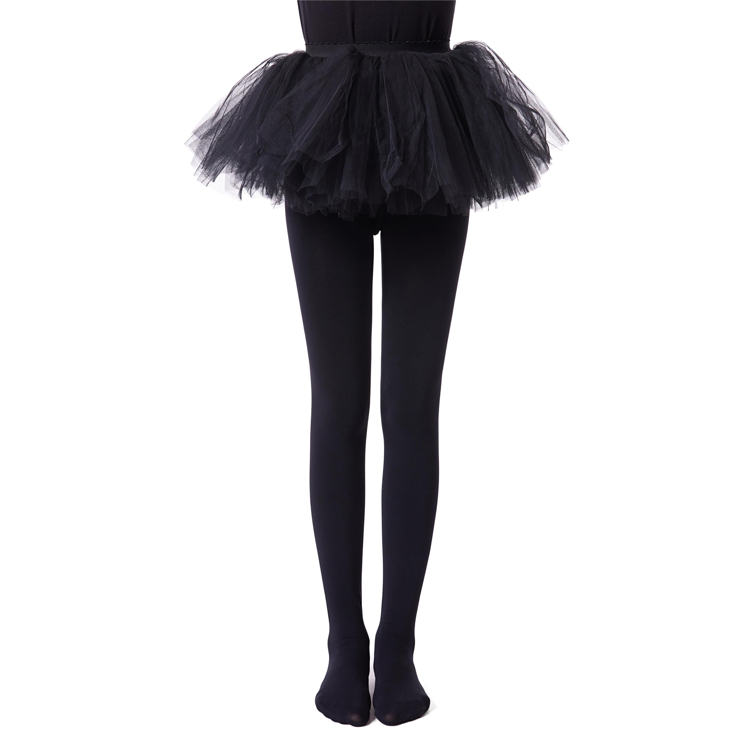 Frola Girls 300 Denier Opaque Warm Fleece Lined Tights - Thermal Winter Tights