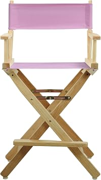 Casual Home 220-00/021-22 Director Chair 24 - Counter Height Natural Frame/Pink Canvas