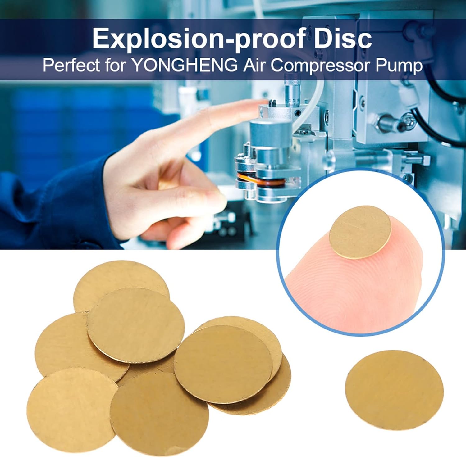 10pcs Explosion Proof Rupture Disc - Replacement Safety Valve for Air Compressor Pump