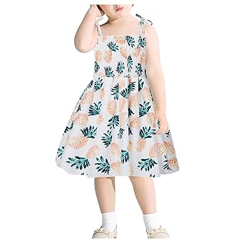 Amazon Co Jp 子供服 ワンピース 幼児 赤ちゃん キッズ 女の子 ノースリーブ 吊り革 夏 ビーチ ドレスカジュアル 服 普段着 服 ファッション小物